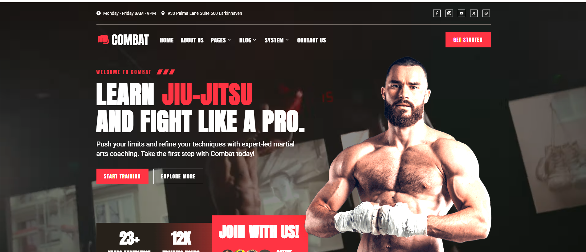 boxing website by latvy technologies the best website design and development company in chennai