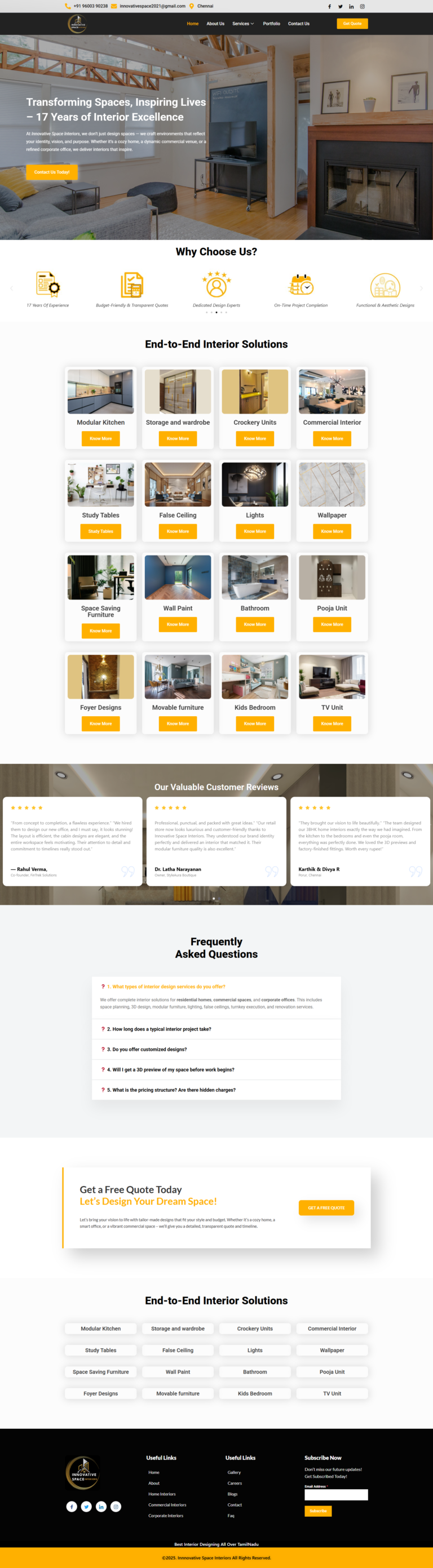 interior designing website build by latvy technologies chennai the best web designing company in chennai