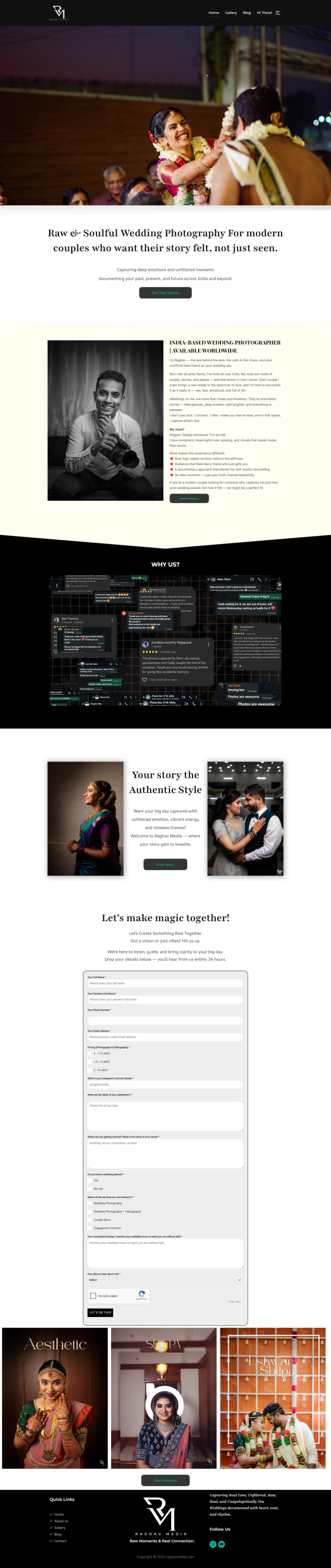 wedding photography website website build by Latvy technologies chennai the best web designing company in chennai