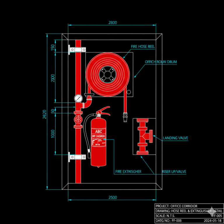 Hose Reel Drum and Fire Extinguisher Placement LATVY TECH CHENNAI