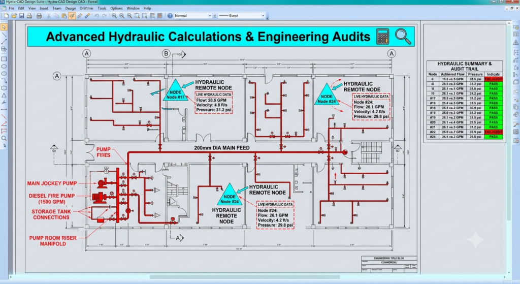 Advanced Hydraulic Calculations & Engineering Audits_fire consultant in tamilnadu